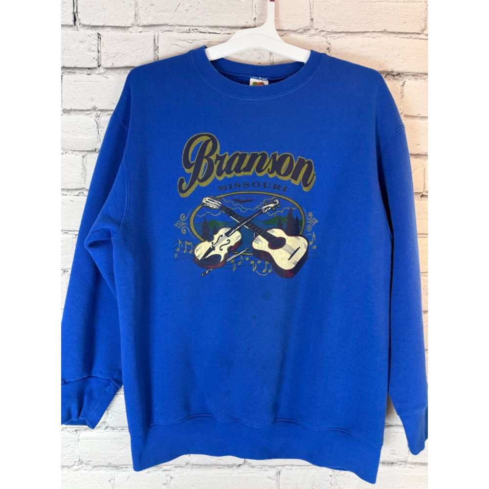 Unisex Vintage 90’s Branson Music Fruit of the Loom Crewneck Sweatshirt Large